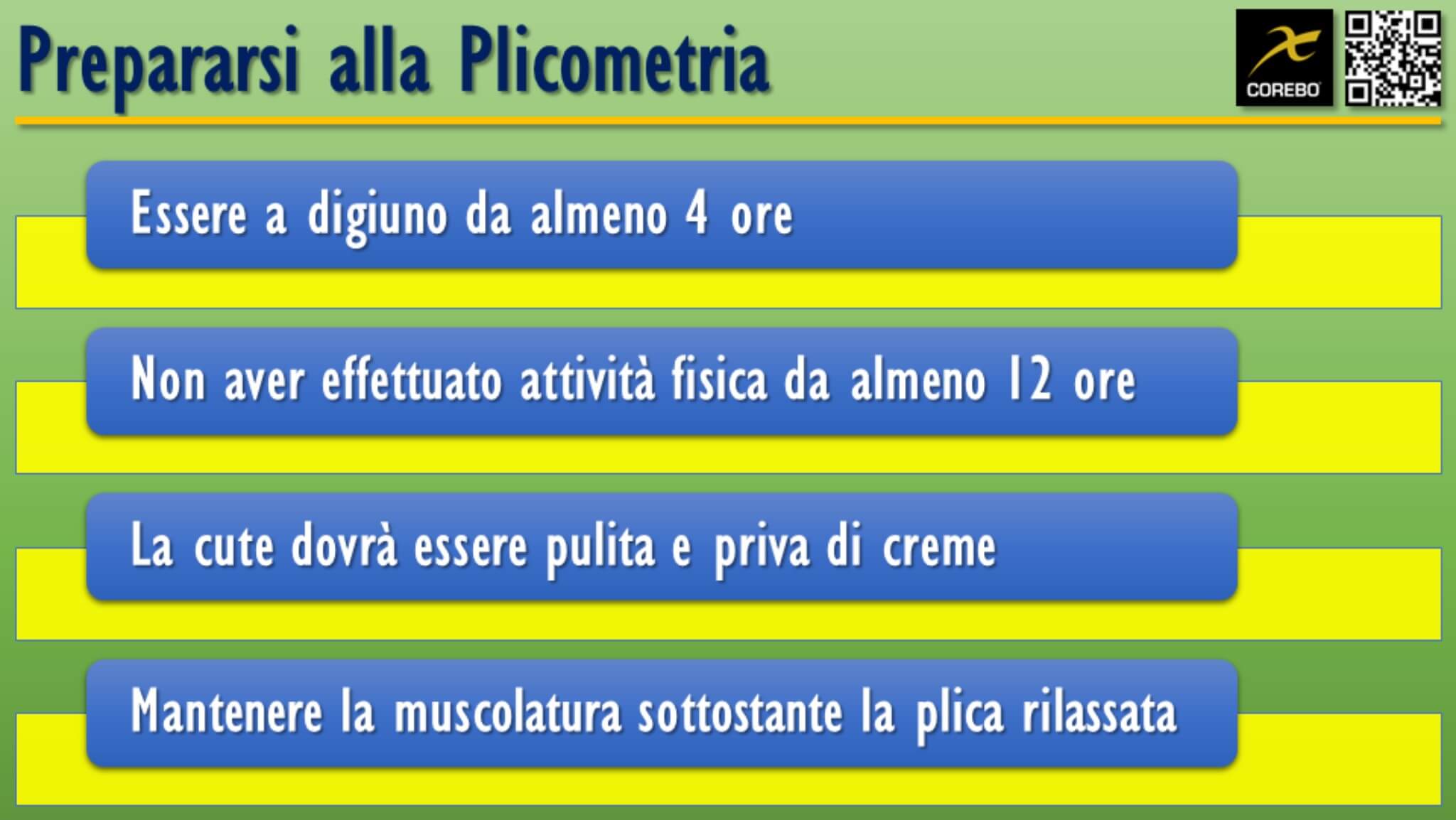 plicometria preparazione all'esame