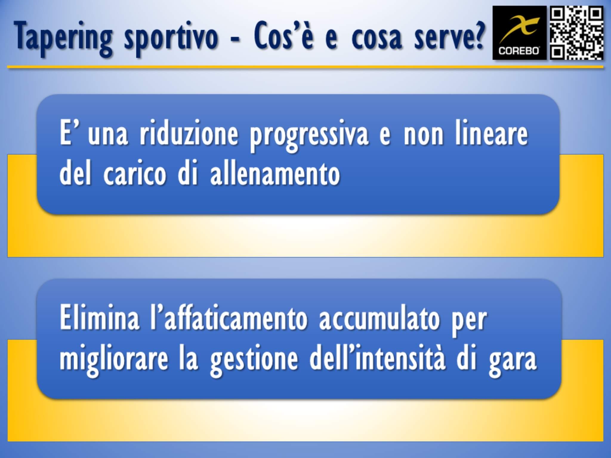 tapering sportivo cos'è e a cosa serve