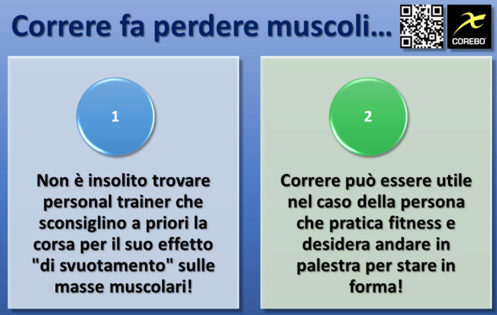 Correre non fa perdere muscoli