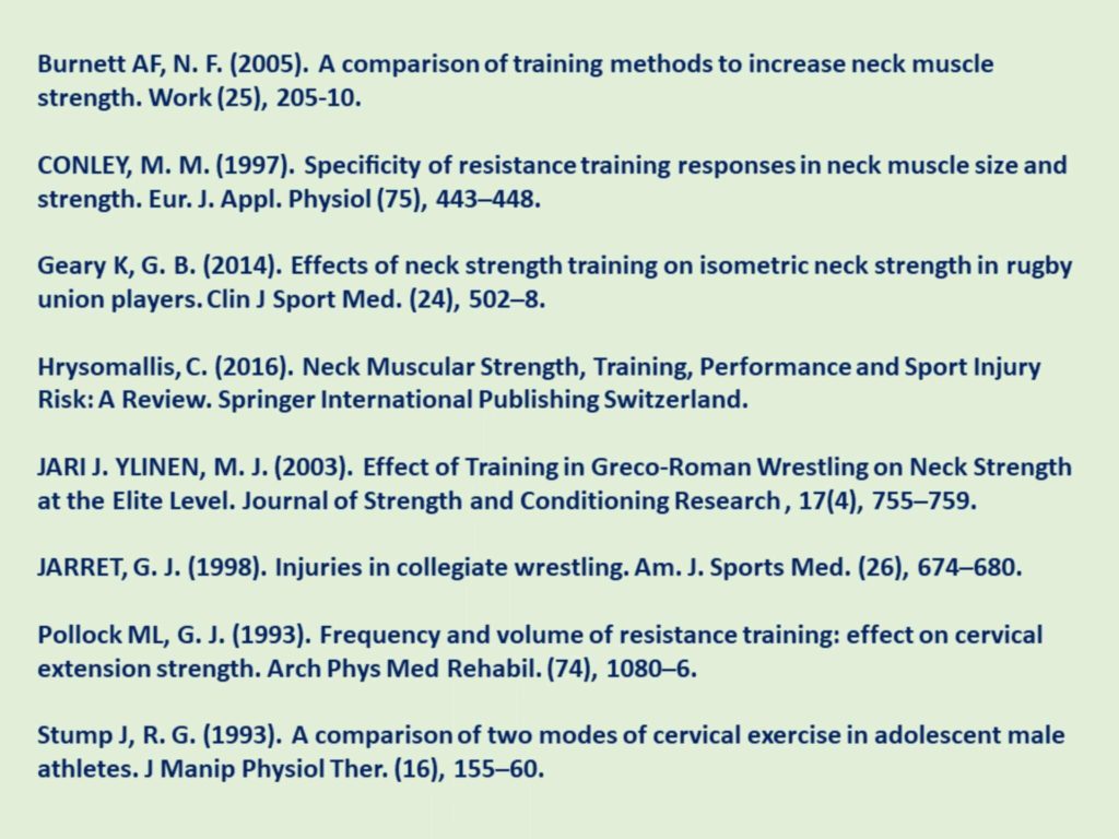 sport da combattimento e cervicale bibliografia