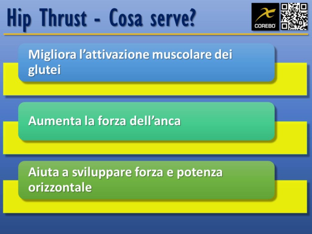 Hip thrust esercizio palestra 