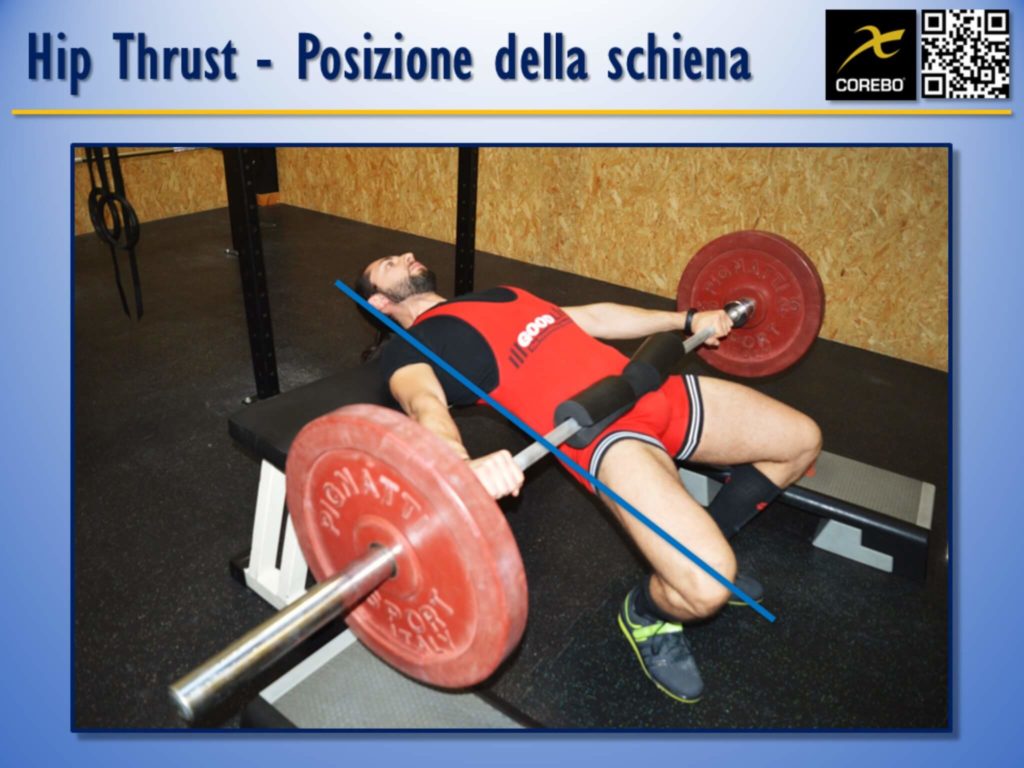 La posizione della schiena all'Hip Thrust