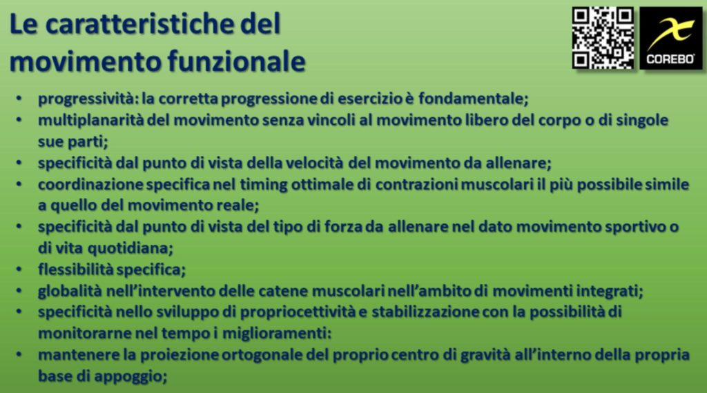 Allenare il movimento caratteristiche del movimento funzionale