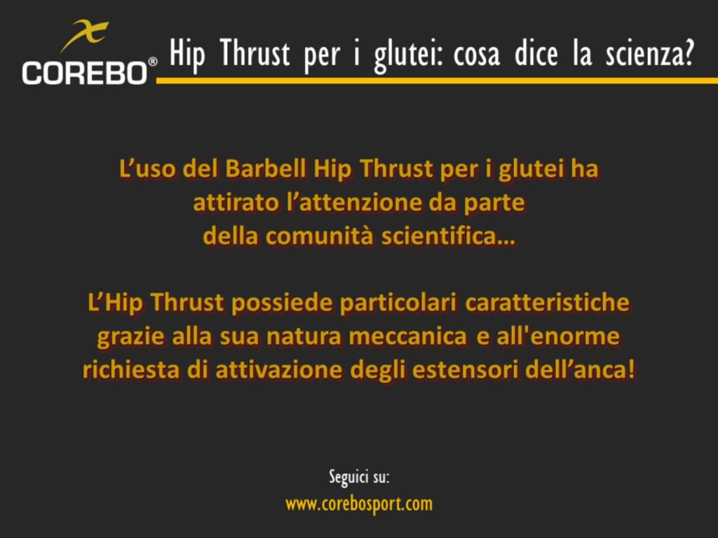 Hip Thrust per i Glutei esercizio palestra